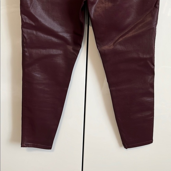SAM EDELMAN NWOT Stiletto Women's Skinny Coated Jeans Burgundy, Size 31 - Picture 9 of 11